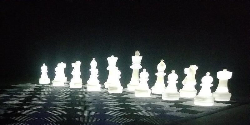 MegaChess 25 Inch Plastic Light-up LED Giant Chess Set - Option 1 - Day and Night Value Set |  | MegaChess.com