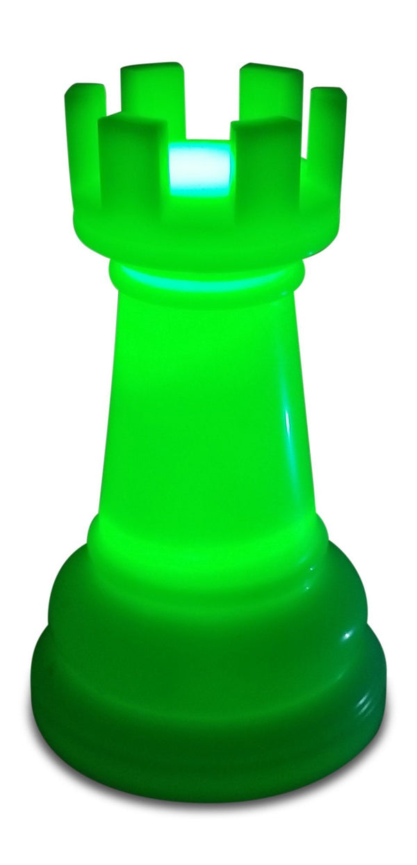 MegaChess 23 Inch Perfect Rook Light-Up Giant Chess Piece - Green |  | MegaChess.com