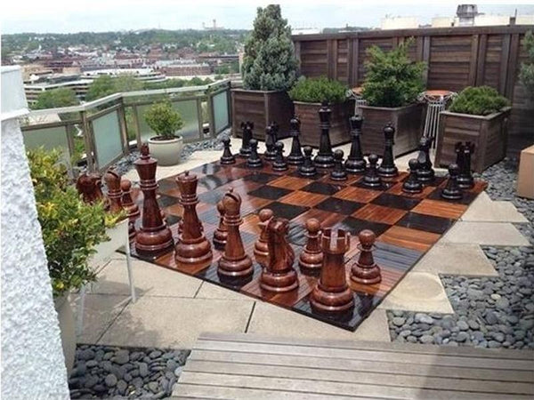 GALANT Exclusive Hand Carved Wooden Chess Set 58 x 58cm Extra Large chess  Board