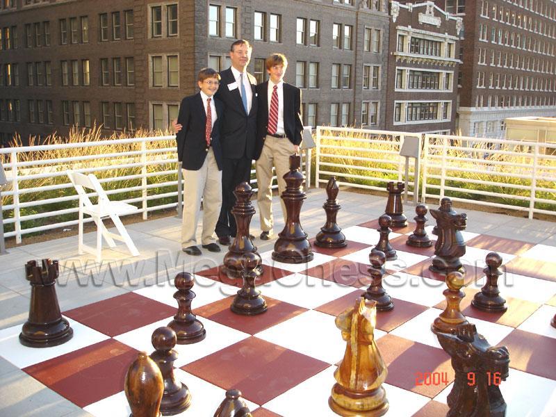 MegaChess 36 Inch Teak Giant Chess Set |  | MegaChess.com