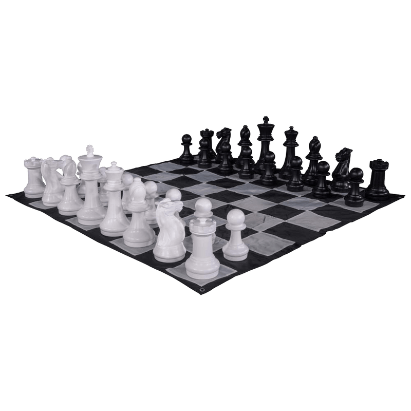MegaChess 16 Inch Plastic Giant Chess Set With Quick Fold Nylon Mat | Default Title | MegaChess.com