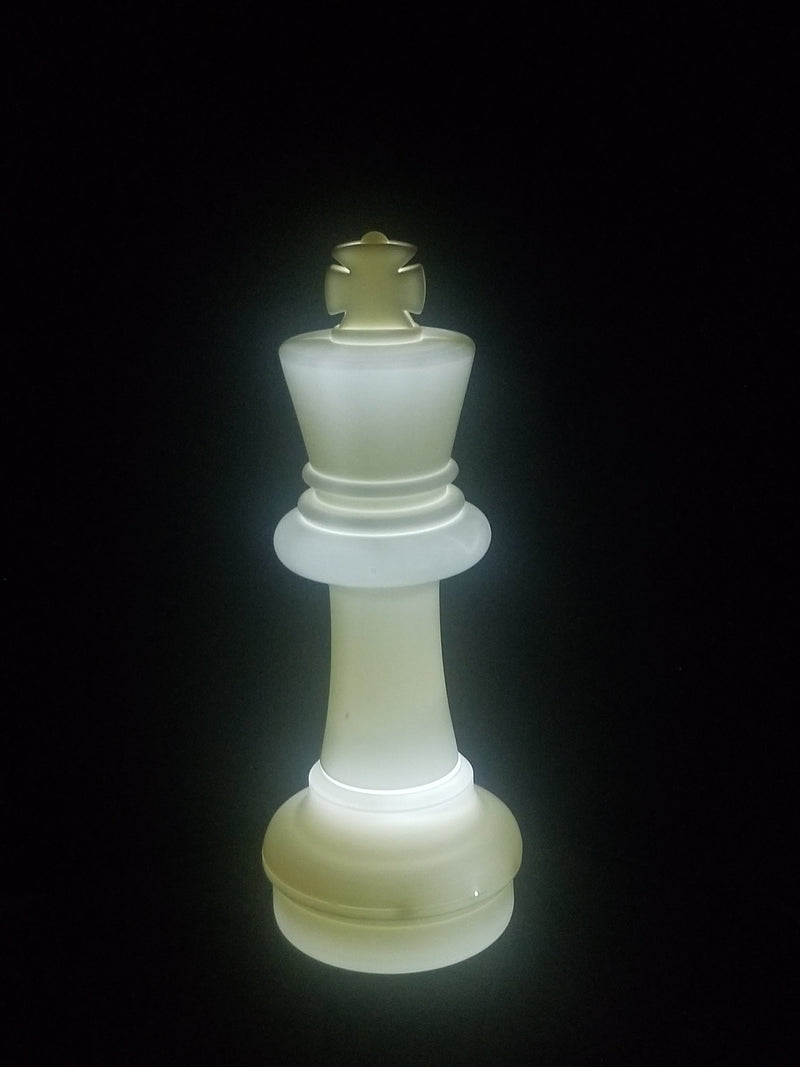 MegaChess 25 Inch LED King Individual Plastic Chess Piece - White |  | MegaChess.com