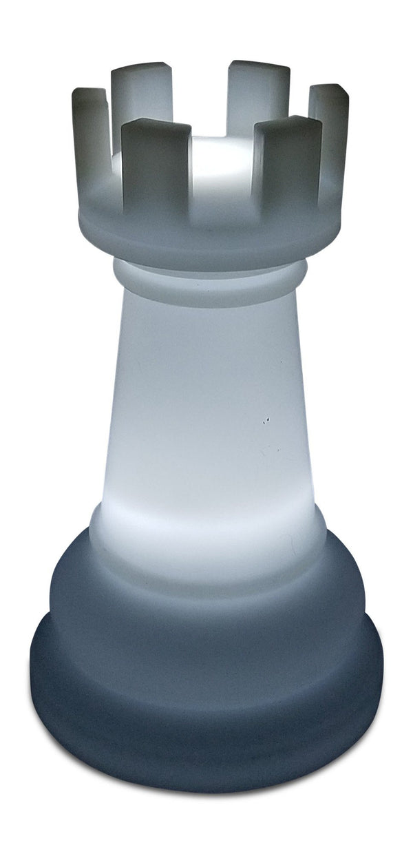 MegaChess 14 Inch Perfect Rook Light-Up Giant Chess Piece - White |  | MegaChess.com