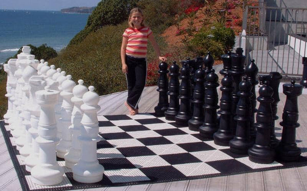 MegaChess 37 Inch Plastic Giant Chess Set with Commercial Grade Roll-Up Chessboard |  | MegaChess.com