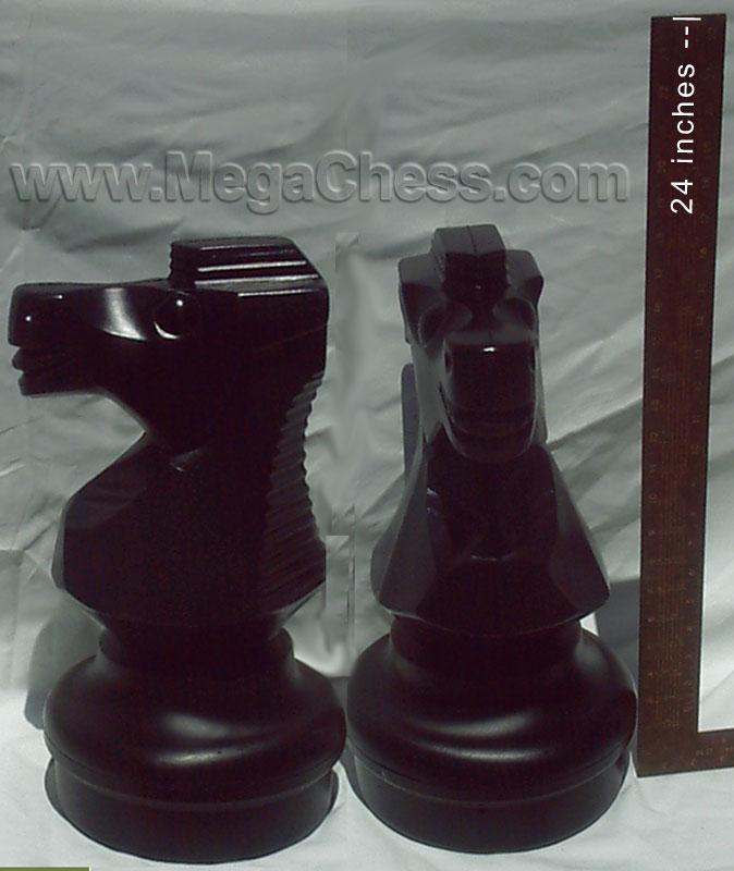 MegaChess 18 Inch Dark Plastic Knight Giant Chess Piece |  | MegaChess.com