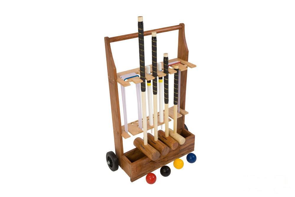 Juego De Croquet Para Niños De Madera - Set Completo Con Palos, Bolas Y Tacos - Diversión Al Aire Libre