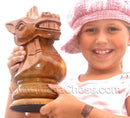 Mega Chess Buy Individual Chess Pieces MegaChess 10 Inch Light Teak Knight Giant Chess Piece