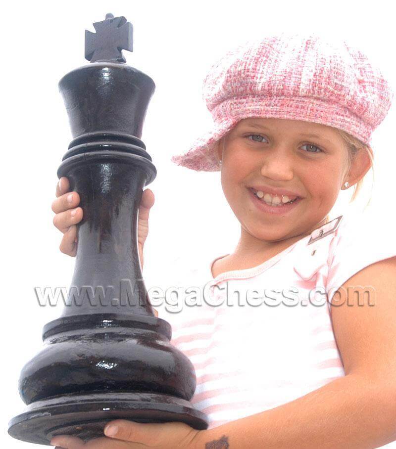 Mega Chess Buy Individual Chess Pieces MegaChess 16 Inch Dark Teak King Giant Chess Piece