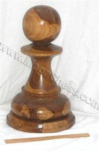 MegaChess 18 Inch Light Teak Pawn Giant Chess Piece |  | MegaChess.com