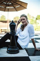 MegaChess 28 Inch Black Fiberglass Bishop Giant Chess Piece |  | MegaChess.com