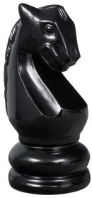 MegaChess 28 Inch Black Fiberglass Knight Giant Chess Piece |  | MegaChess.com