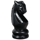 MegaChess 28 Inch Black Fiberglass Knight Giant Chess Piece |  | MegaChess.com