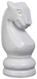 MegaChess 28 Inch White Fiberglass Knight Giant Chess Piece |  | MegaChess.com