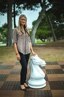 MegaChess 28 Inch White Fiberglass Knight Giant Chess Piece |  | MegaChess.com