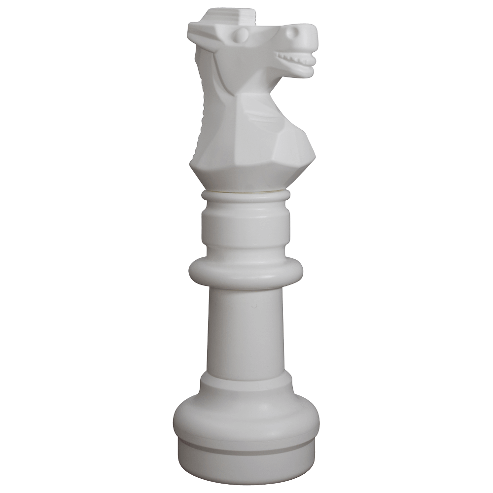 Mega Chess Buy Individual Chess Pieces MegaChess 30 Inch White Plastic Knight Giant Chess Piece