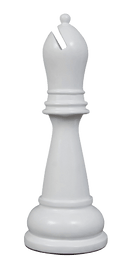 MegaChess 34 Inch White Fiberglass Bishop Giant Chess Piece |  | MegaChess.com