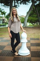 MegaChess 34 Inch White Fiberglass Bishop Giant Chess Piece |  | MegaChess.com