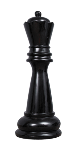 MegaChess 39 Inch Black Fiberglass Queen Giant Chess Piece |  | MegaChess.com