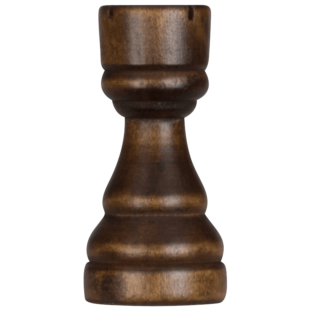 Giant Chess Piece 4 Inch Dark Rubber Tree Rook | MegaChess