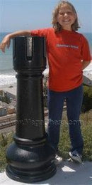 MegaChess 42 Inch Black Fiberglass Rook Giant Chess Piece |  | MegaChess.com