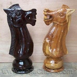 MegaChess 42 Inch Dark Teak Knight Giant Chess Piece | Default Title | MegaChess.com