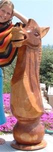 MegaChess 42 Inch Light Teak Knight Giant Chess Piece | Default Title | MegaChess.com