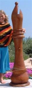 MegaChess 51 Inch Light Teak Bishop Giant Chess Piece | Default Title | MegaChess.com
