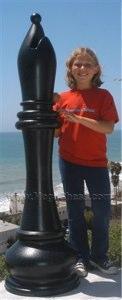 Mega Chess Buy Individual Chess Pieces MegaChess 59 Inch Black Fiberglass Bishop Giant Chess Piece