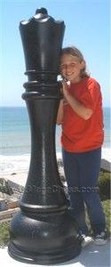 MegaChess 61 Inch Black Fiberglass Queen Giant Chess Piece |  | MegaChess.com