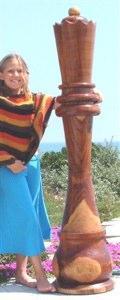 MegaChess 63 Inch Light Teak Queen Giant Chess Piece |  | MegaChess.com