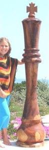 MegaChess 72 Inch Light Teak King Giant Chess Piece |  | MegaChess.com