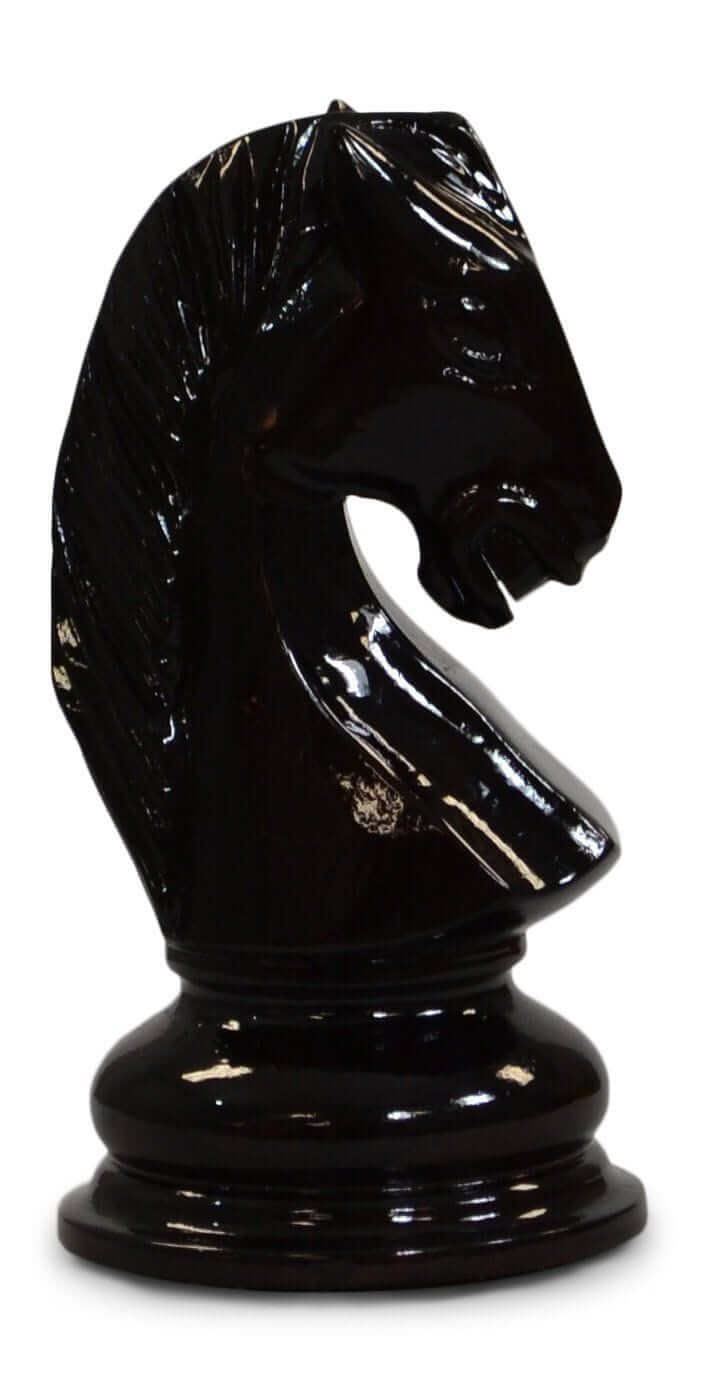MegaChess 8 Inch Dark Teak Knight Giant Chess Piece |  | MegaChess.com