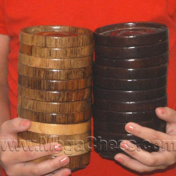 MegaChess 4 Inch Teak Giant Checkers