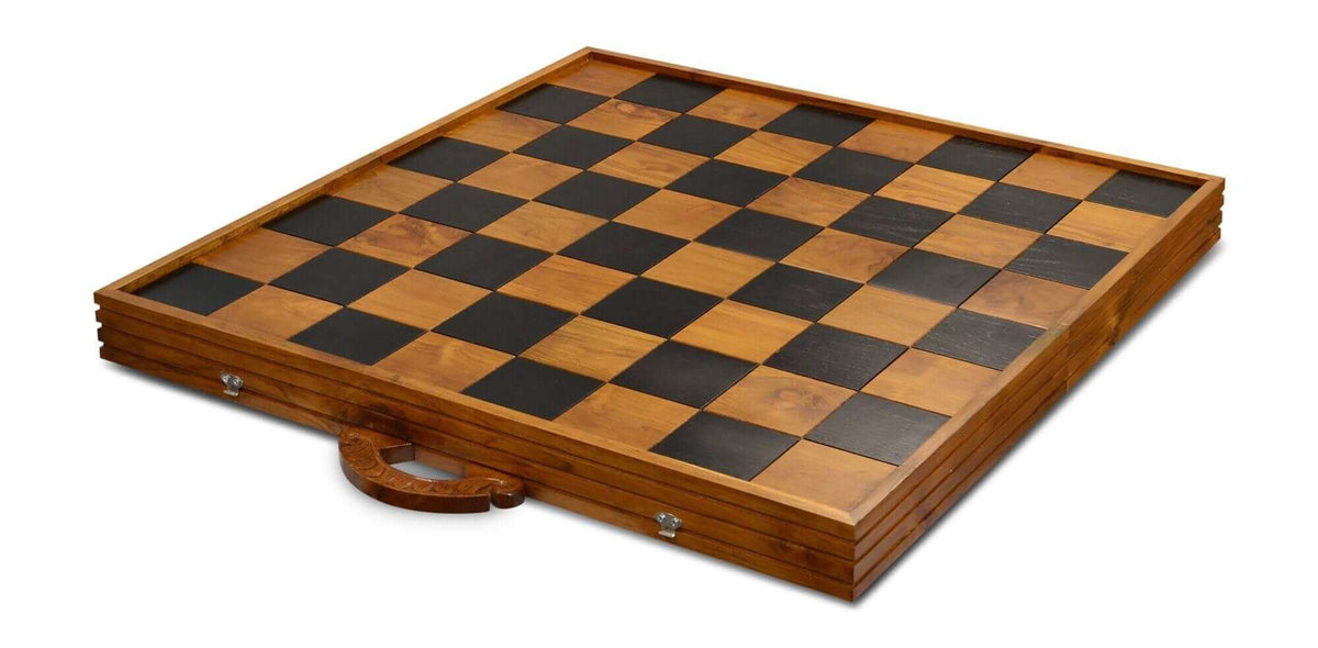 Giant Chess MegaBox Teak Board With 4