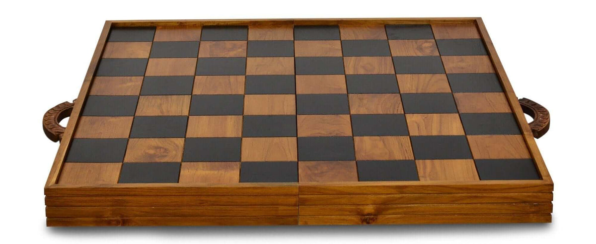 Giant Chess MegaBox Teak Board With 4