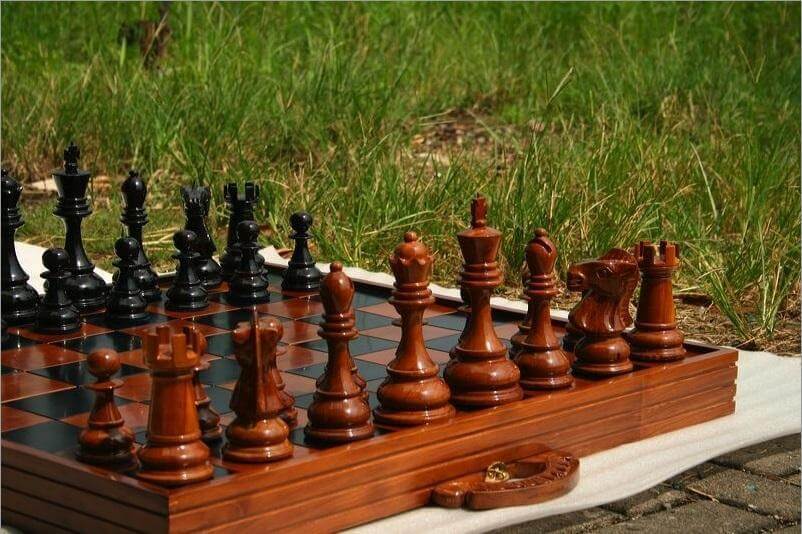 MegaChess MegaBox Teak Giant Chess Board With 4 Inch Squares - 2' 10" x 2' 10" |  | MegaChess.com