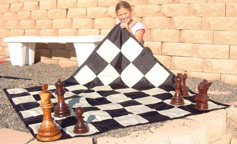 Mega Chess Giant Chess Boards MegaChess Quick-Fold Nylon Giant Chess Mat With 6 Inch Squares