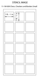 MegaChess Template For Giant Chess Board With 13 Inch Squares 8' 8" x 8' 8" |  | MegaChess.com