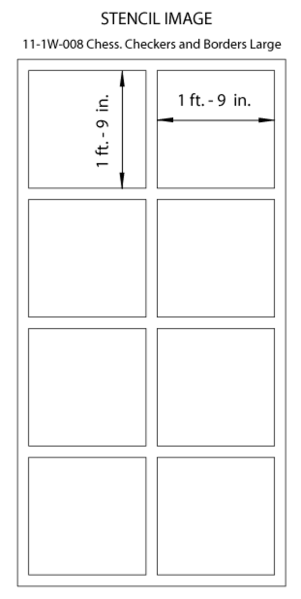 MegaChess Template For Giant Chess Board With 21 Inch Squares 14' x 14' |  | MegaChess.com