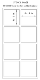 MegaChess Template For Giant Chess Board With 21 Inch Squares 14' x 14' |  | MegaChess.com