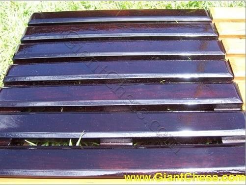 Slotted Teak Chess Board with 6" Squares |  | MegaChess.com