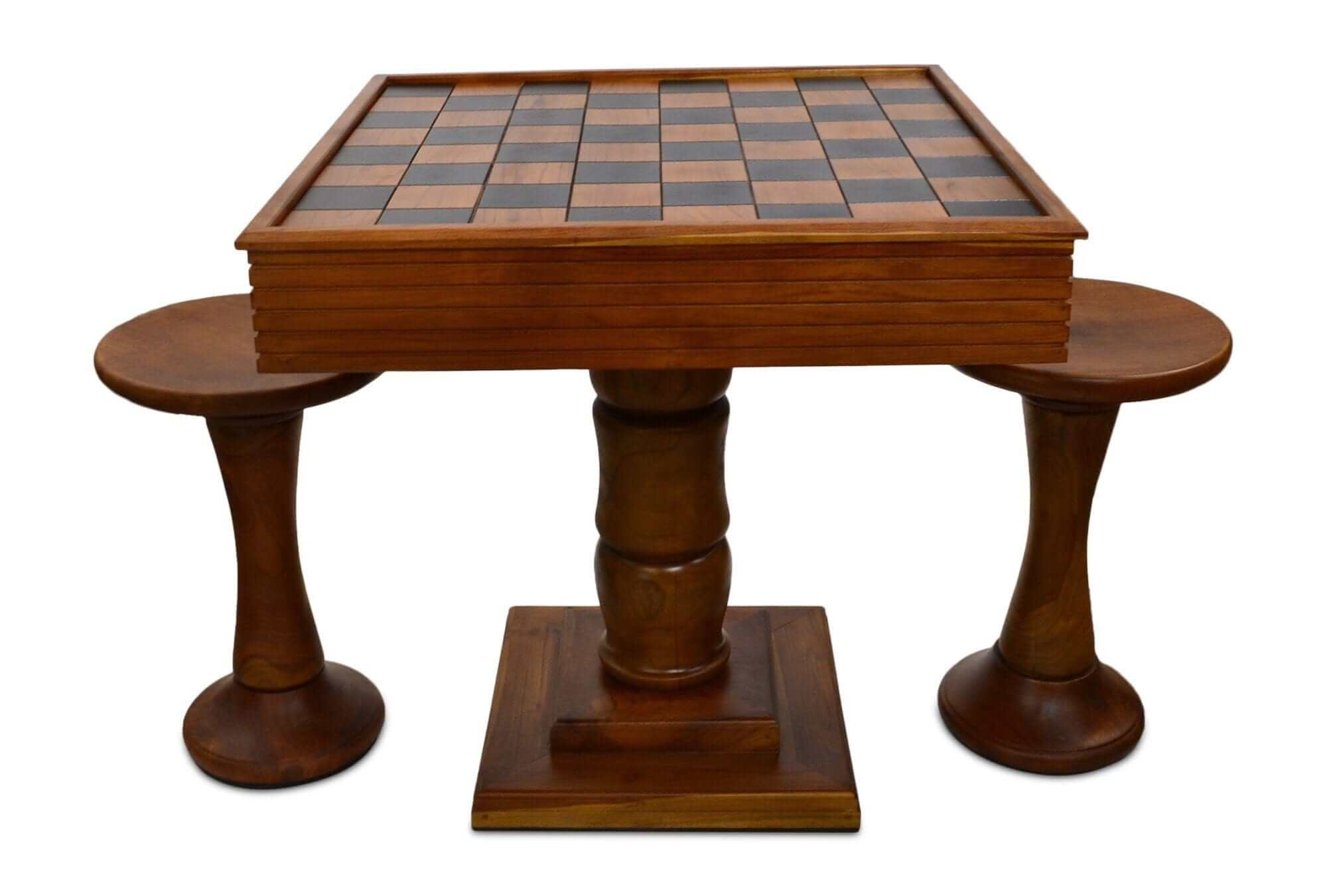 Mega Chess Giant Chess Home Decor MegaChess Teak Giant Chess Table With 4 Inch Squares - 2' 10" x 2' 10"