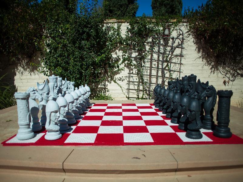 Mega Chess Giant Chess Sets MegaChess 24 Inch Medieval Fiberglass Giant Chess Set