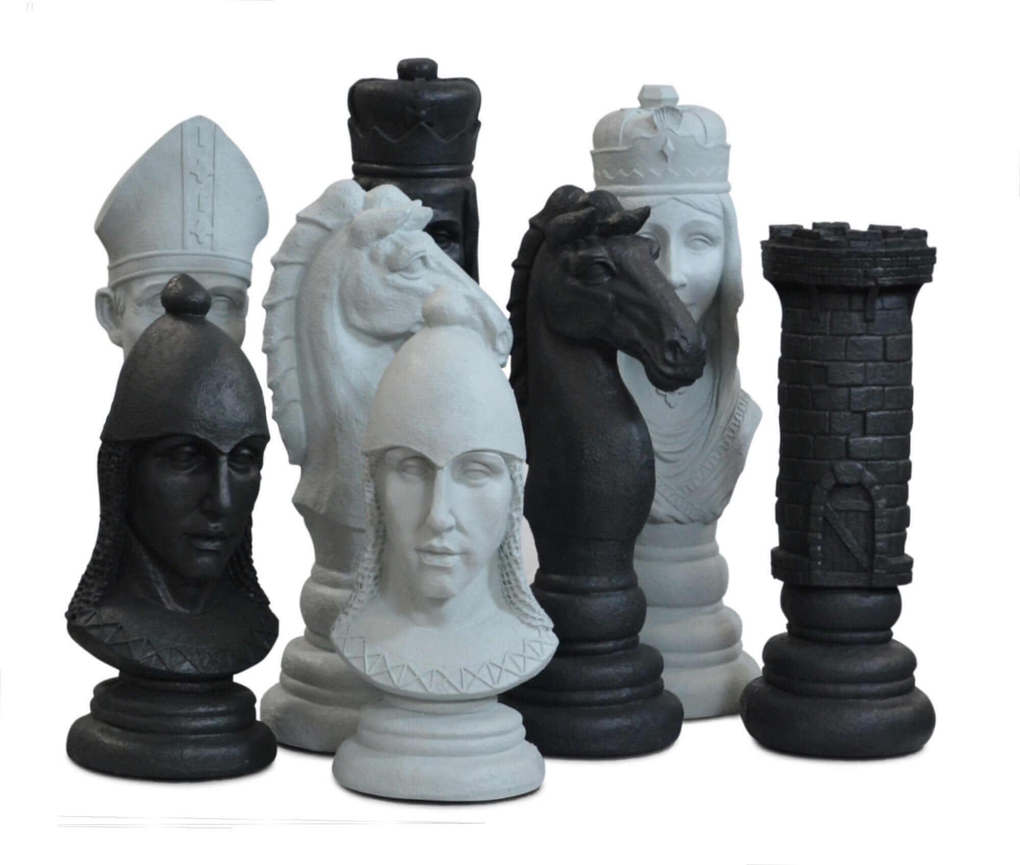 Mega Chess Giant Chess Sets MegaChess 24 Inch Medieval Fiberglass Giant Chess Set