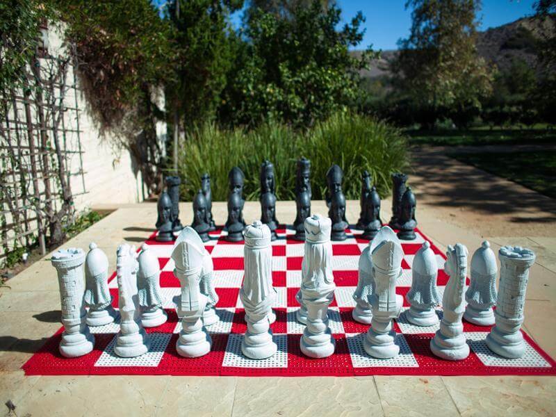 Mega Chess Giant Chess Sets MegaChess 24 Inch Medieval Fiberglass Giant Chess Set