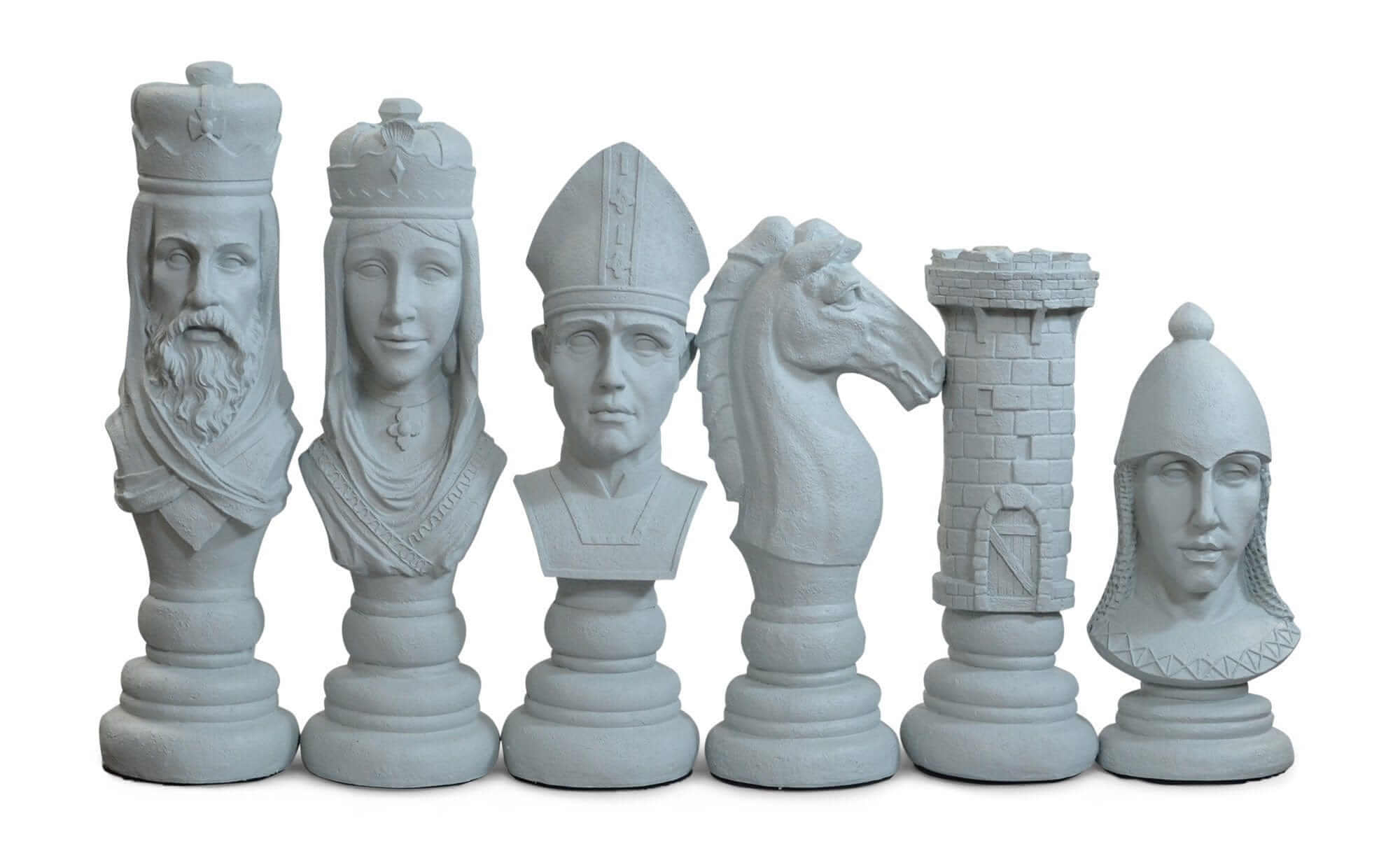 Mega Chess Giant Chess Sets MegaChess 24 Inch Medieval Fiberglass Giant Chess Set