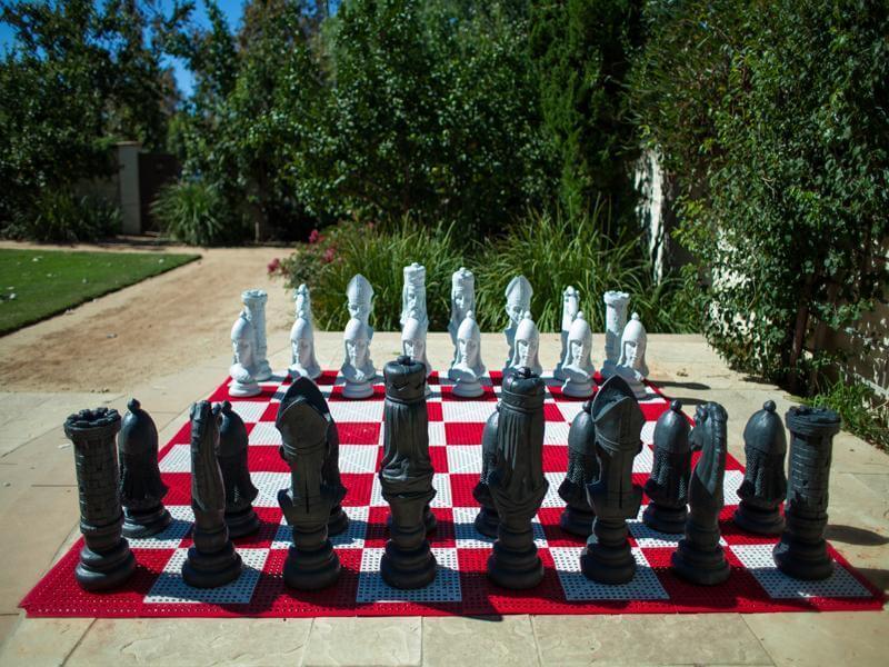 Mega Chess Giant Chess Sets MegaChess 24 Inch Medieval Fiberglass Giant Chess Set