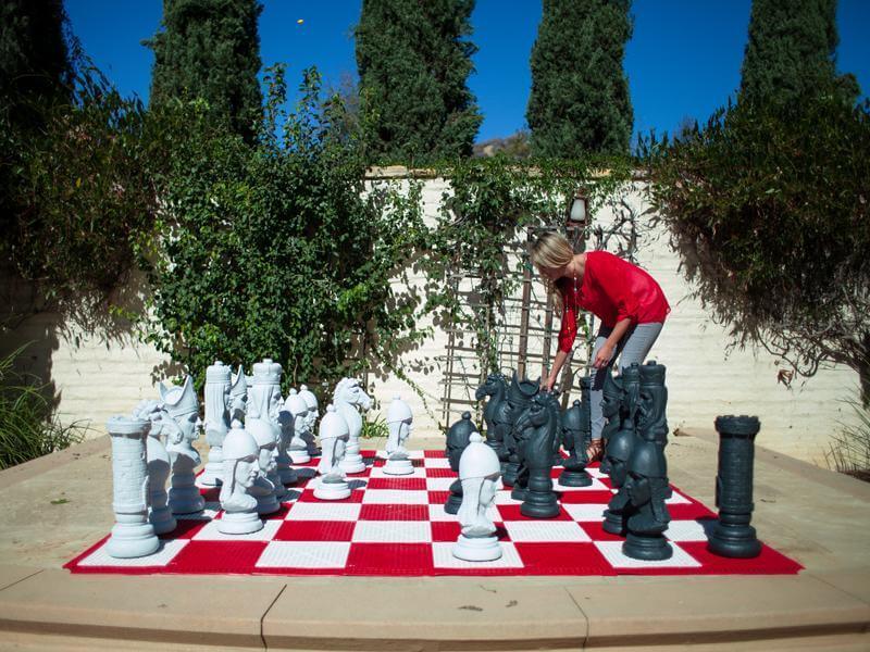 Mega Chess Giant Chess Sets MegaChess 24 Inch Medieval Fiberglass Giant Chess Set