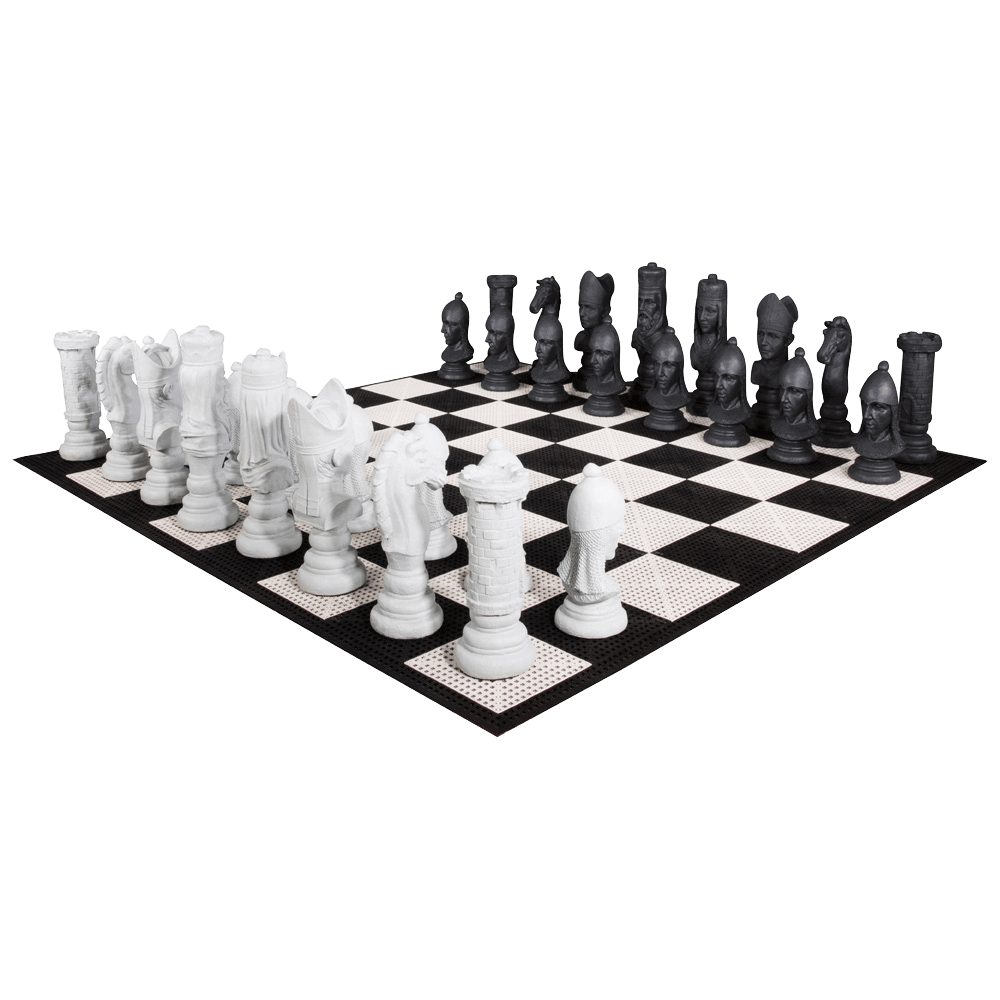 Mega Chess Giant Chess Sets MegaChess 24 Inch Medieval Fiberglass Giant Chess Set