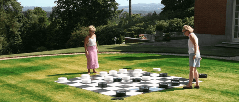 Mega Chess Giant Plastic Chess and Checker Sets by Uber Games Giant Uber Checker Plastic Set 10" Diameter